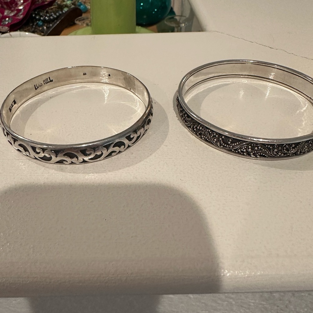 Vintage Lois Hill Sterling Bangle Set - Picture 3 of 7
